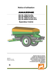 Amazone ZG-TS 7501 Profis Notice D'utilisation