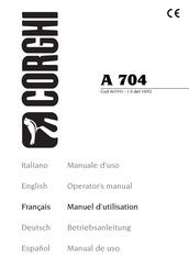 Corghi A 704 Manuel D'utilisation