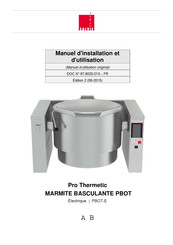 Salvis Pro Thermetic PBOT30E Manuel D'installation Et D'utilisation