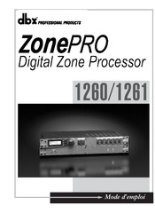 dbx ZonePRO 1260 Mode D'emploi