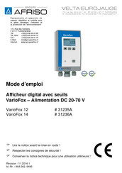 Afriso EURO-INDEX VarioFox 14 Mode D'emploi