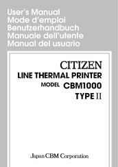 Citizen CBM1000II RF024D Mode D'emploi