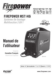 Firepower MST 140i Manuel De L'utilisateur