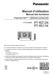 Panasonic PT-RS11K Manuel D'utilisation