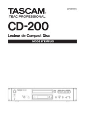 Tascam CD-200 Mode D'emploi