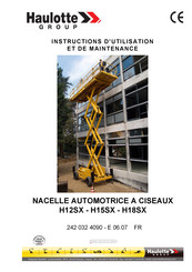 Haulotte Group H12SX Instructions D'utilisation Et De Maintenance