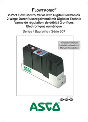 ASCO Numatics FlowtronicD 607 Série Manuel D'installation