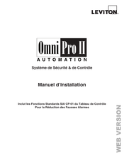 Leviton OmniPro II Automation Manuel D'installation