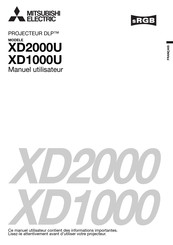 Mitsubishi Electric XD1000U Manuel Utilisateur
