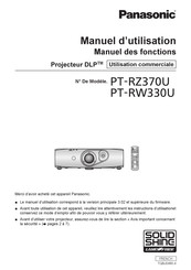 Panasonic PT-RW330U Manuel D'utilisation