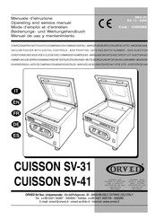 Orved CUISSON SV-31 Mode D'emploi Et D'entretien