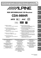 Alpine CDA-9884R Mode D'emploi