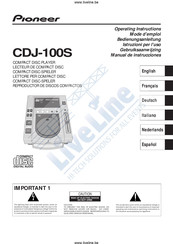 Pioneer CDJ-100S Mode D'emploi