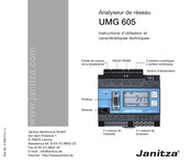 janitza UMG 605 Instructions D'utilisation