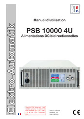 Elektro-Automatik PSB 10200-420 4U Manuel D'utilisation