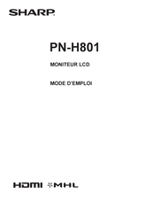 Sharp PN-H801 Mode D'emploi