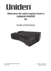 Uniden R7 Guide D'utilisation