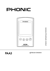 Phonic PAA3 Manuel D'utilisation