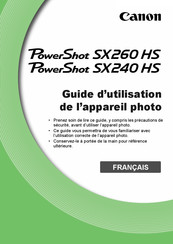 Canon PowerShot SX260 HS Guide D'utilisation