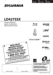 Sylvania LD427SSX Guide D'utilisation