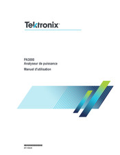 Tektronix PA3000 Manuel D'utilisation