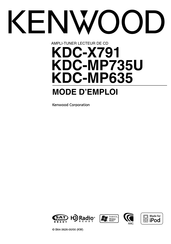 Kenwood KDC-X791 Mode D'emploi