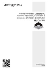 mundoclima MUCS-24-W7 Manuel D'installation