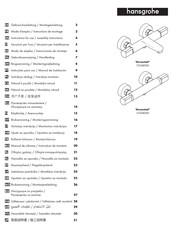 Hansgrohe Versostat2 15368000 Mode D'emploi / Instructions De Montage