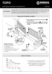 Erreka TOPO Guide Rapide D'installation Et Programmation