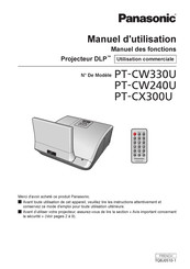 Panasonic PT-CX300U Manuel D'utilisation