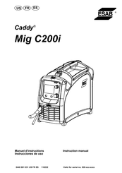 ESAB Caddy Mig C200i Manuel D'instructions