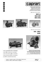 caprari MEC-A 3/65 Notice D'utilisation