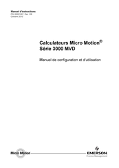 Emerson Micro Motion 3000 MVD Série Manuel D'instructions