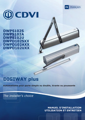 CDVI DIGIWAY plus DWPS102UD Manuel D'installation, Utilisation Et Entretien