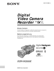 Sony Digital Handycam DCR-VX2000E Mode D'emploi