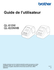 Brother QL-820NWB Guide De L'utilisateur