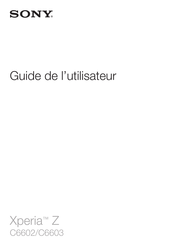 Sony C6603 Guide De L'utilisateur