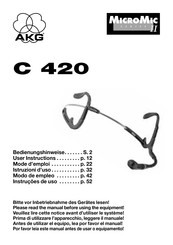 AKG C 420 Mode D'emploi