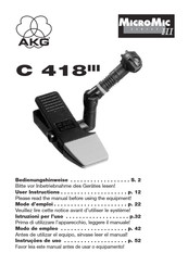 Akg MicroMic III Série Mode D'emploi