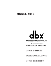 dbx 1046 Mode D'emploi