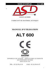 ASD ALT 600 Mode D'emploi