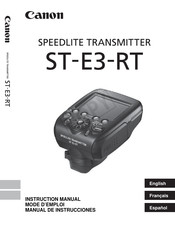 Canon Speedlite ST-E3-RT Mode D'emploi