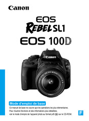 Canon EOS REBEL SL1 Mode D'emploi
