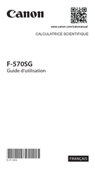 Canon F-570SG Guide D'utilisation