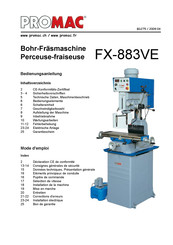 Promac FX-883VE Mode D'emploi