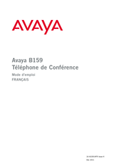 Avaya B159 Mode D'emploi