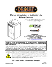 Drolet DP00065 Manuel D'installation Et D'utilisation