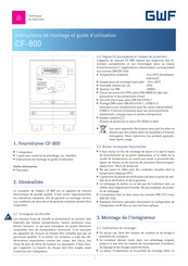 GWF CF-800 Instructions De Montage