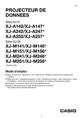 Casio XJ-A Série Mode D'emploi