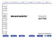 Marantz AV7706 Manuel De L'utilisateur